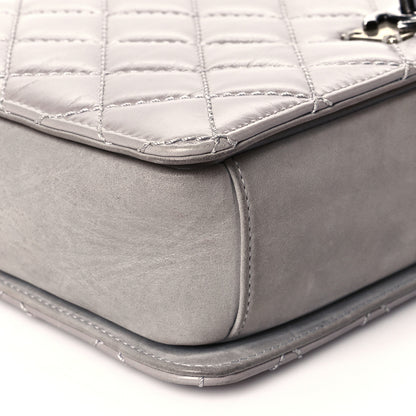Chanel Glazed Calfskin Quilted Medium Day Trip Flap Grey 8 of 14