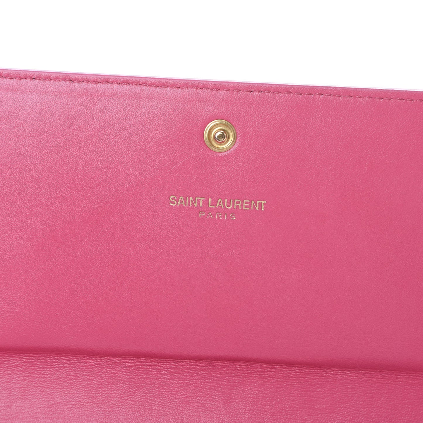 Patent Grain de Poudre Classic Large Letters Flap Wallet Bubblegum