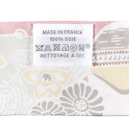 Hermes Silk Bingata Twilly Vieux Rose Vert De Eau 4 of 4