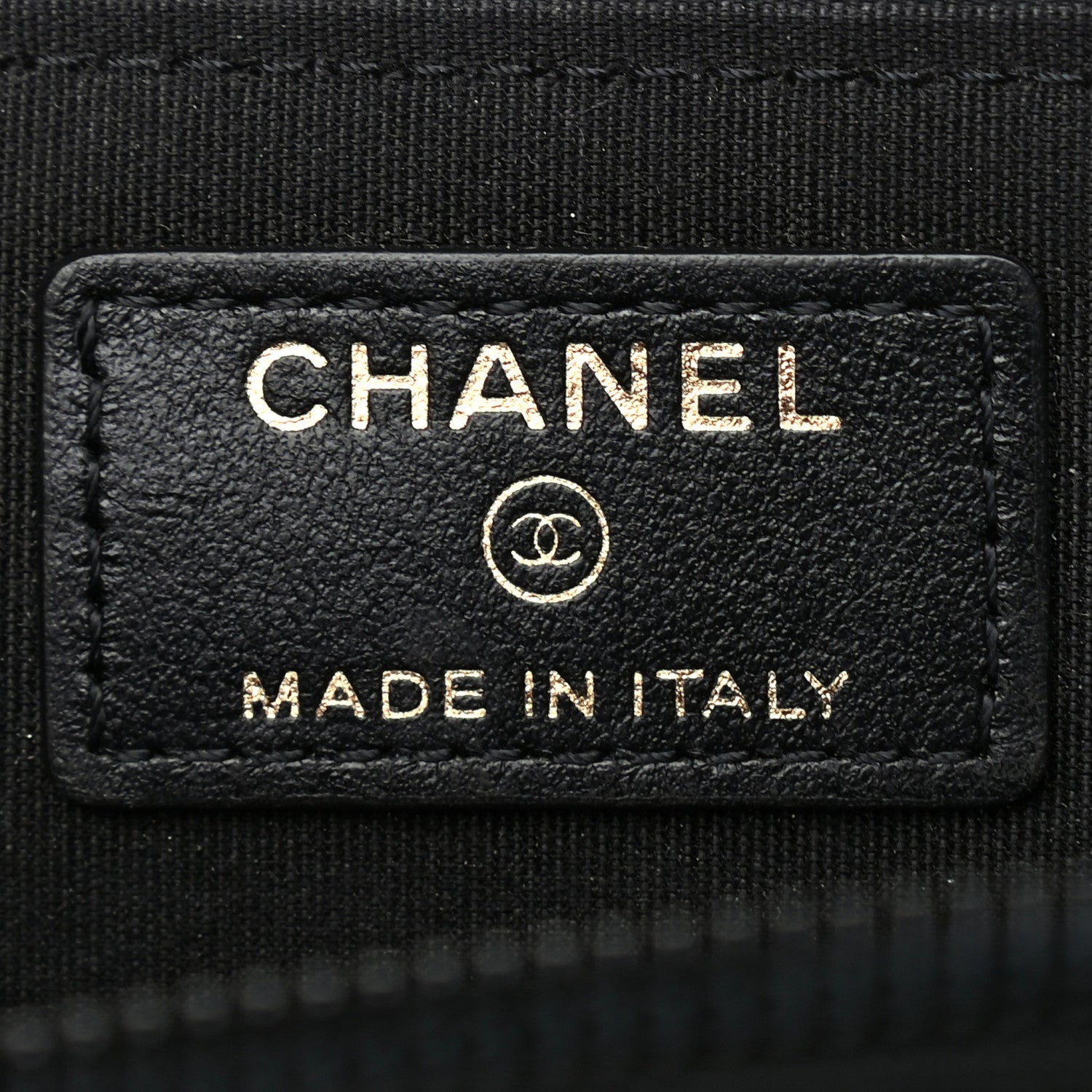 Chanel Calfskin Chain Embossed CC Key Holder Case Black 6 of 9