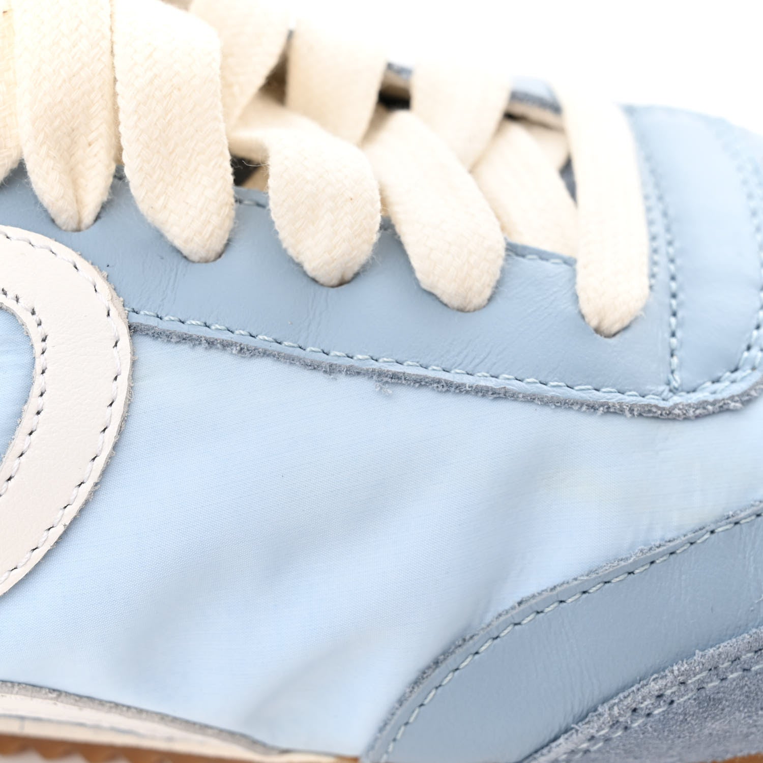 Loewe Calfskin Suede Ballet Runner Sneakers 37 Blue White 11 of 11