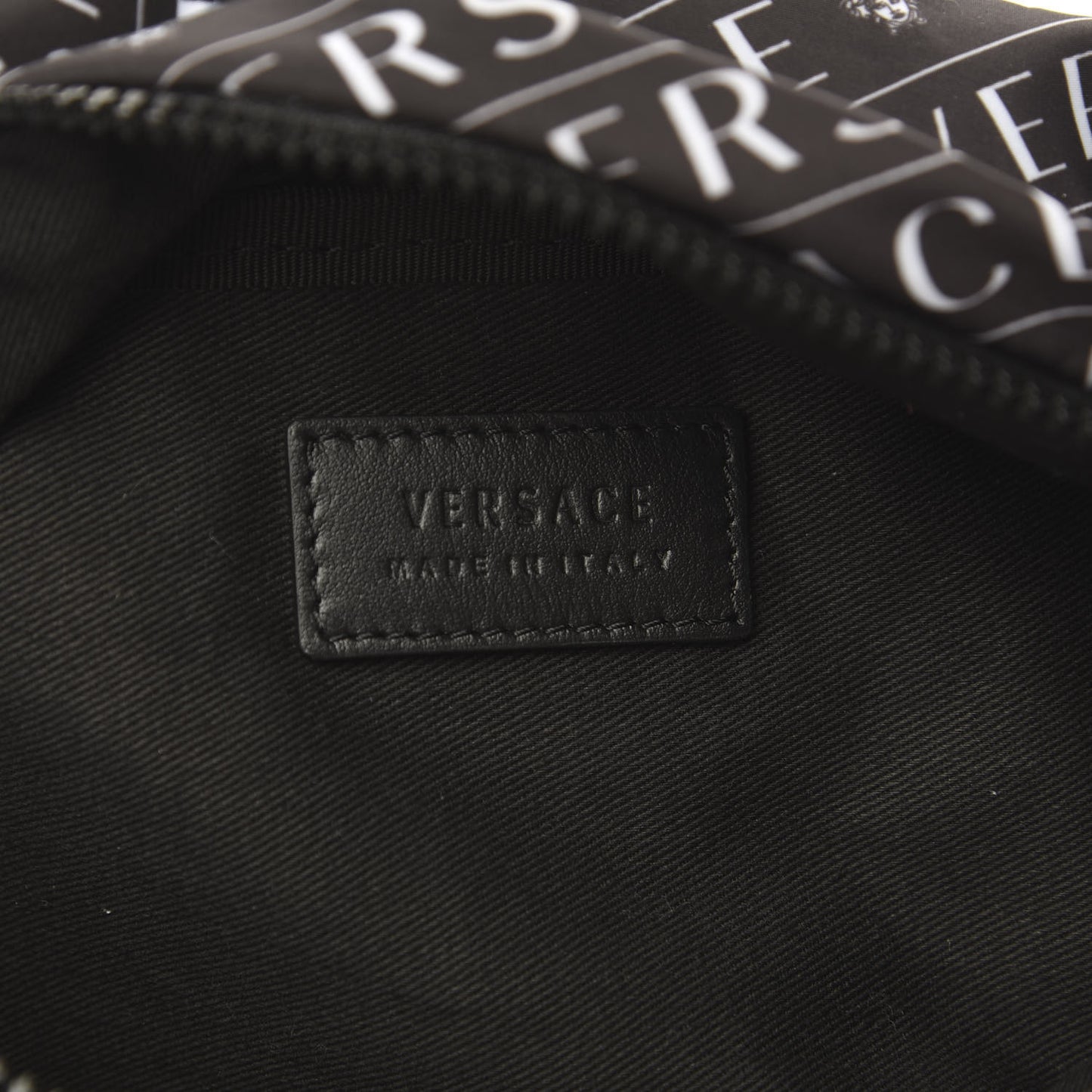 Nylon Logo Belt Bag Black White