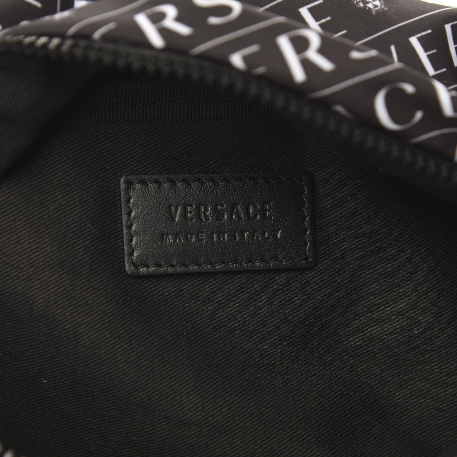 Versace Nylon Logo Belt Bag Black White 5 of 8