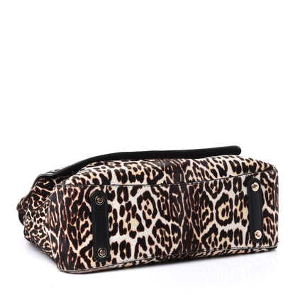 Givenchy Calf Hair Calfskin Leopard Print Mirte Saddle Bag Black 3 of 4