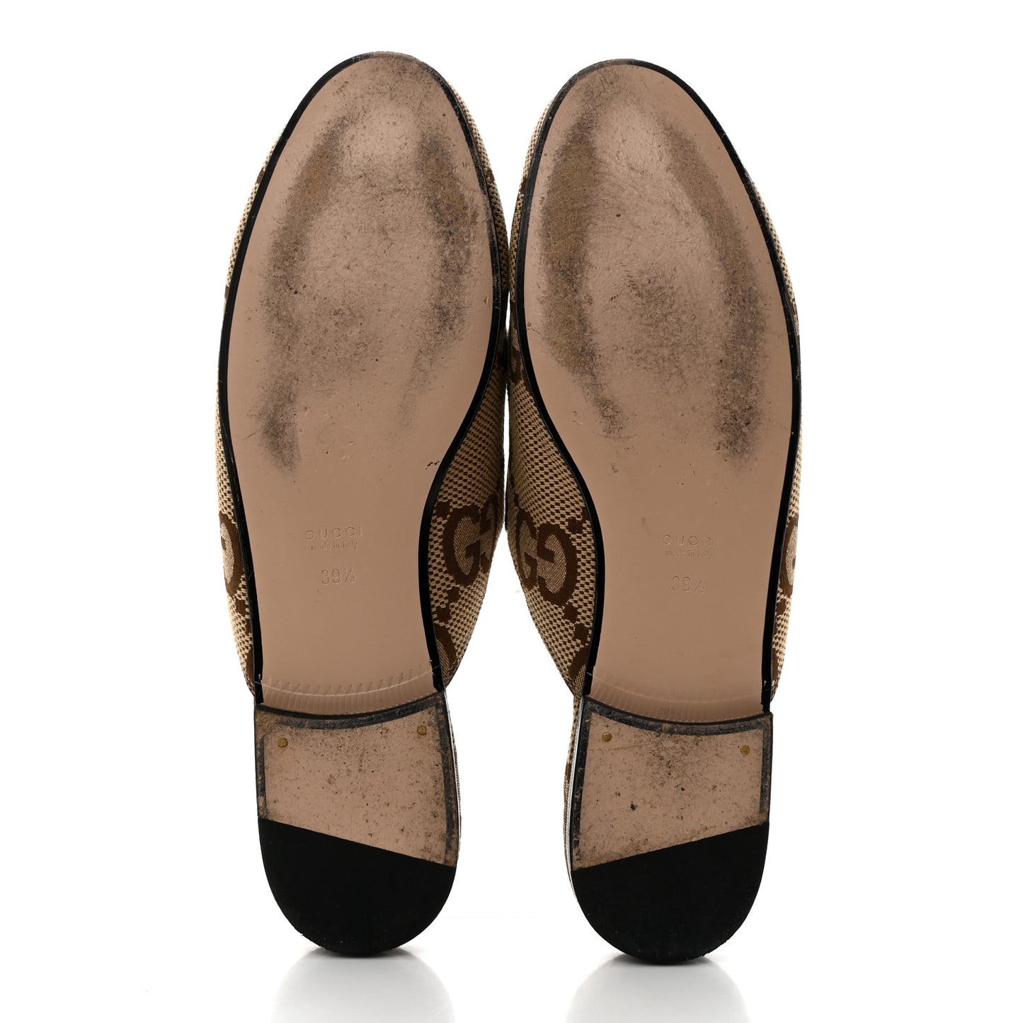 Monogram Jumbo GG Malaga Kid Womens Princetown Slippers 39.5 Camel Ebony New Acero Beige