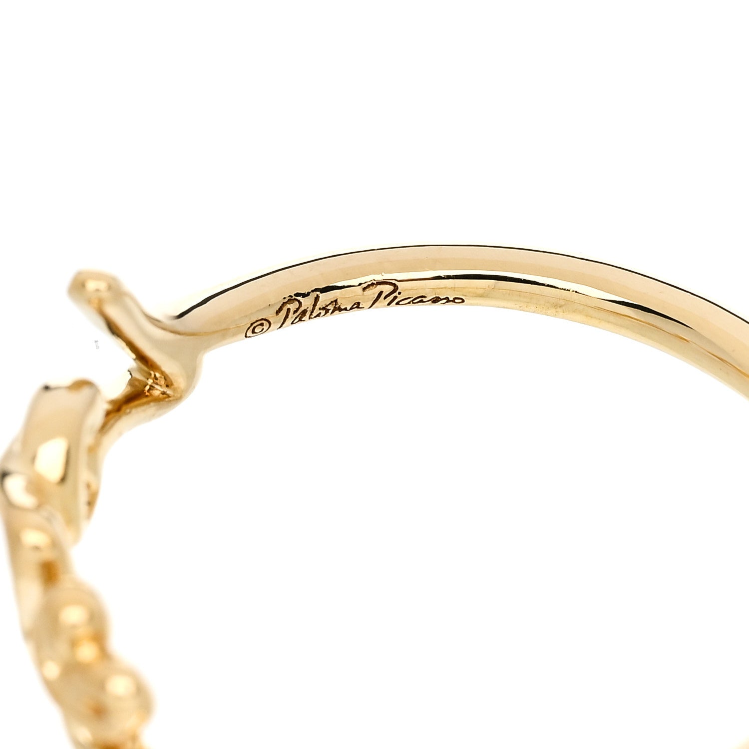 Tiffany 18K Yellow Gold Mini Paloma's Graffiti Love Ring 58 8.25 4 of 5