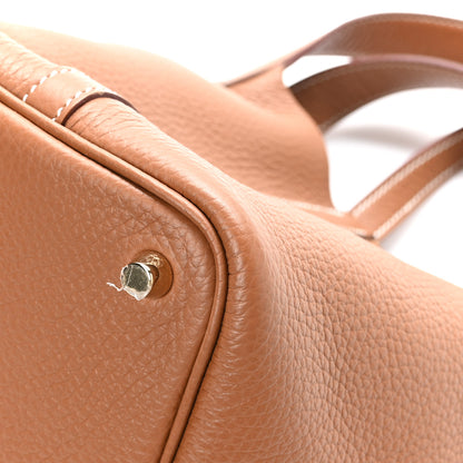 Hermes Taurillon Clemence Picotin Lock 18 PM Gold 9 of 13