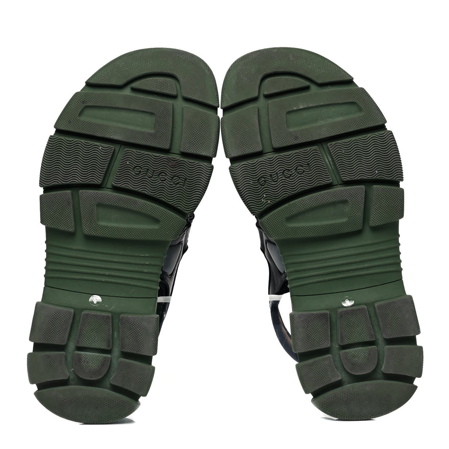 X SEGA Nappa Mesh Mens Aguru Sandals 9 Black Green