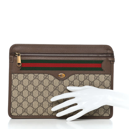 Gucci GG Supreme Monogram Web Small Ophidia Documents Holder Beige New Acero 2 of 7