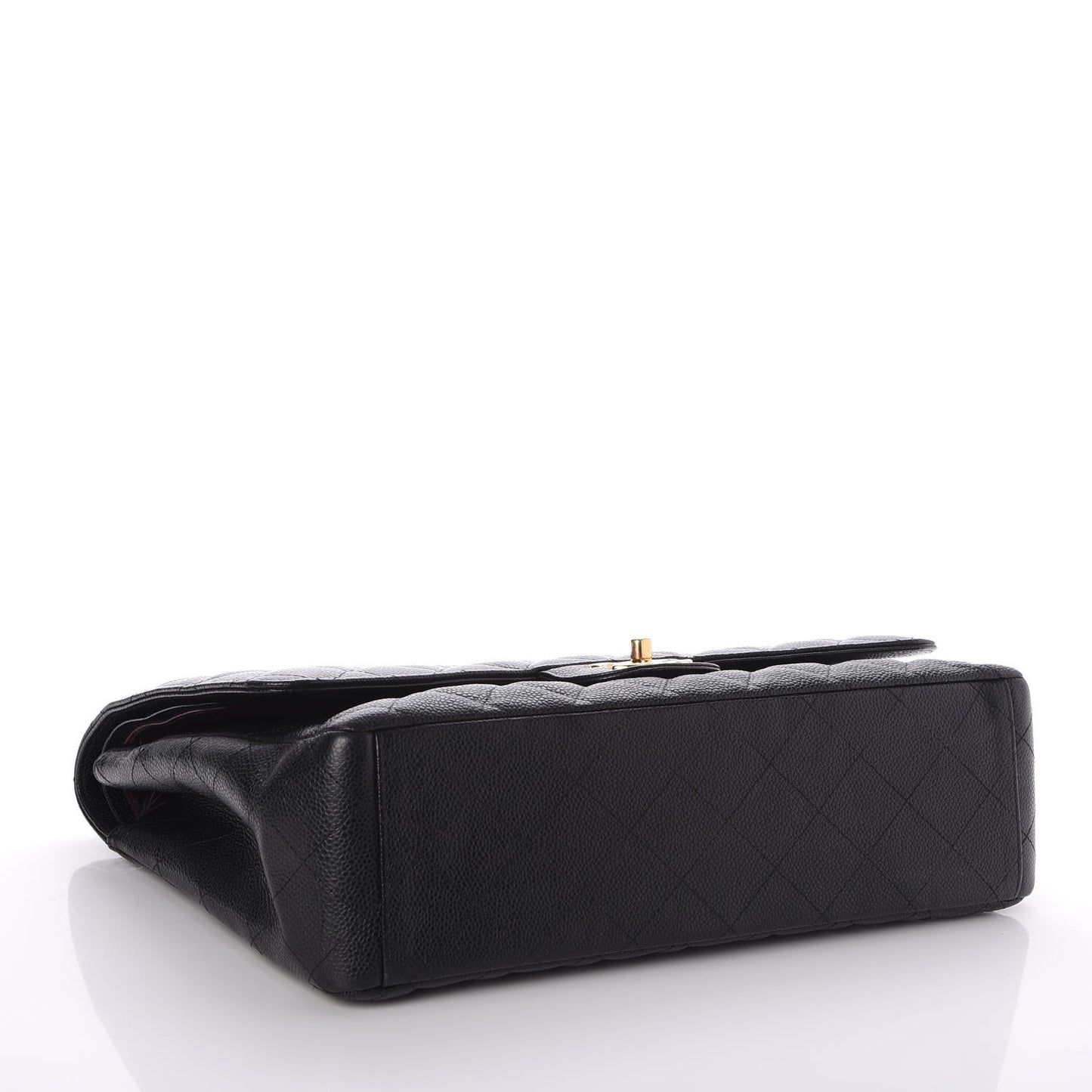Caviar Quilted Maxi Double Flap Black