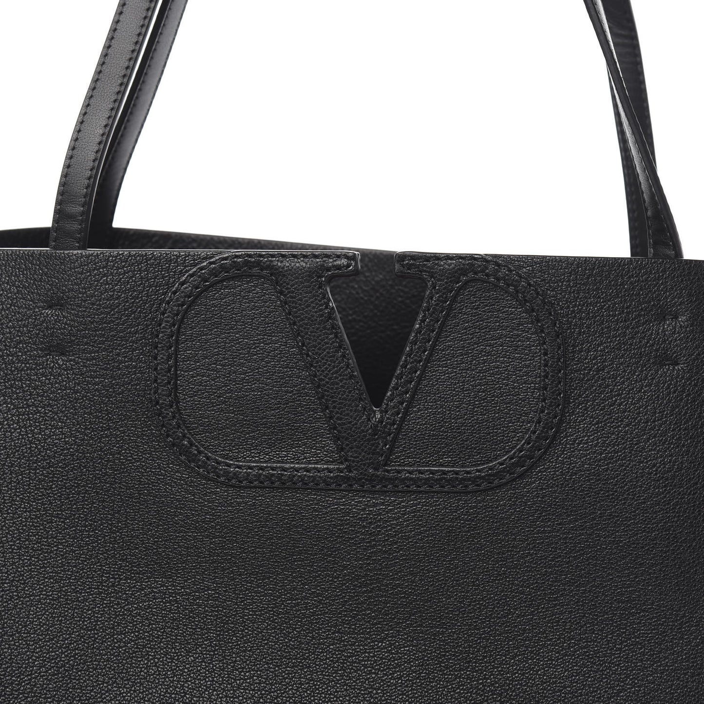 Calfskin Large Vlogo Fillme Tote Black