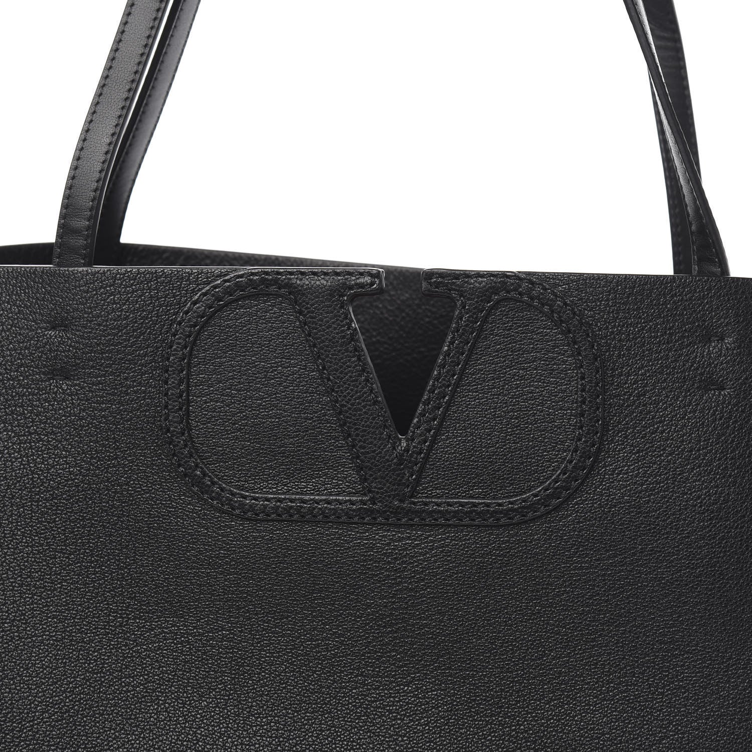 Valentino Garavani Calfskin Large Vlogo Fillme Tote Black 9 of 9