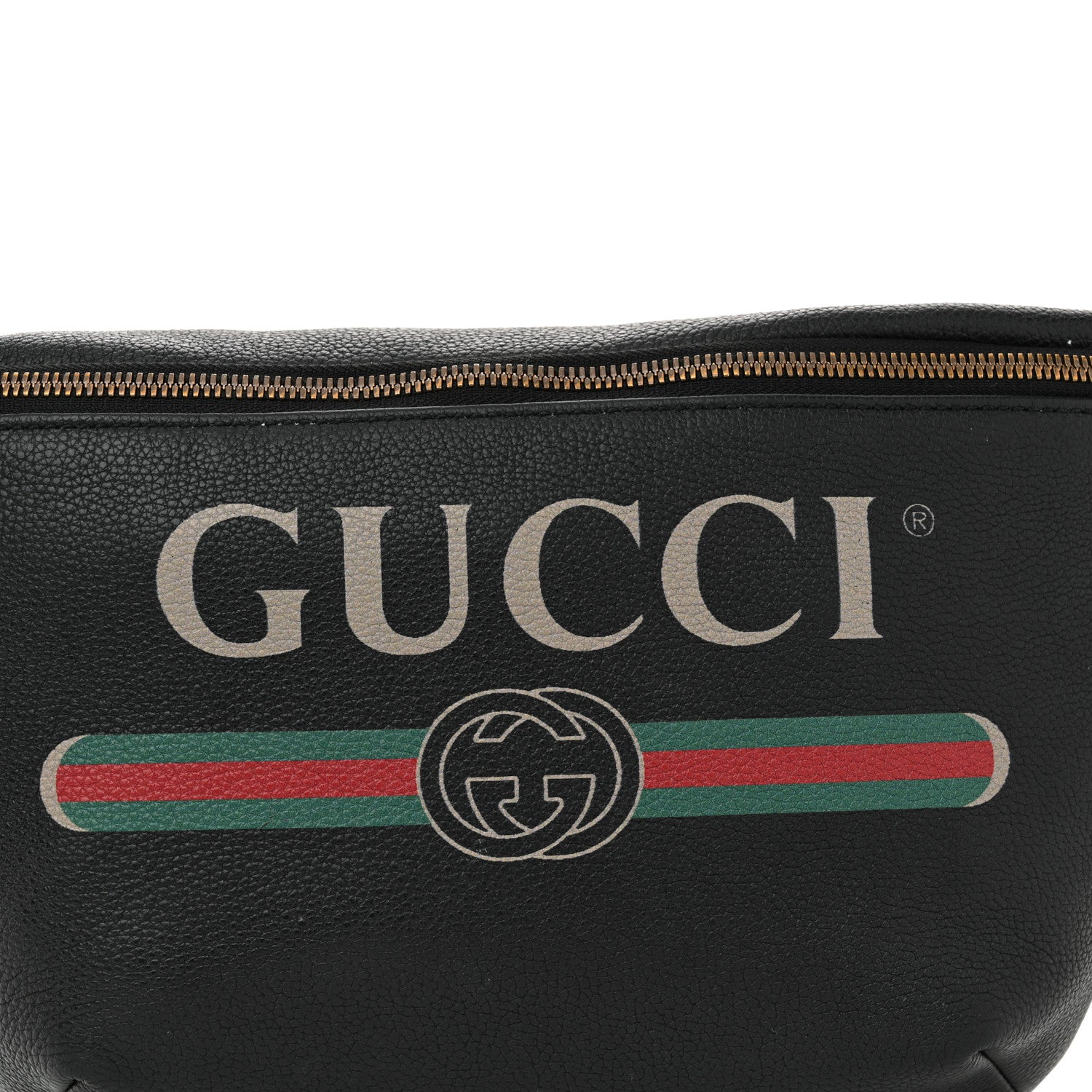 Gucci Grained Calfskin Small Logo Belt Bag Black 8 of 13