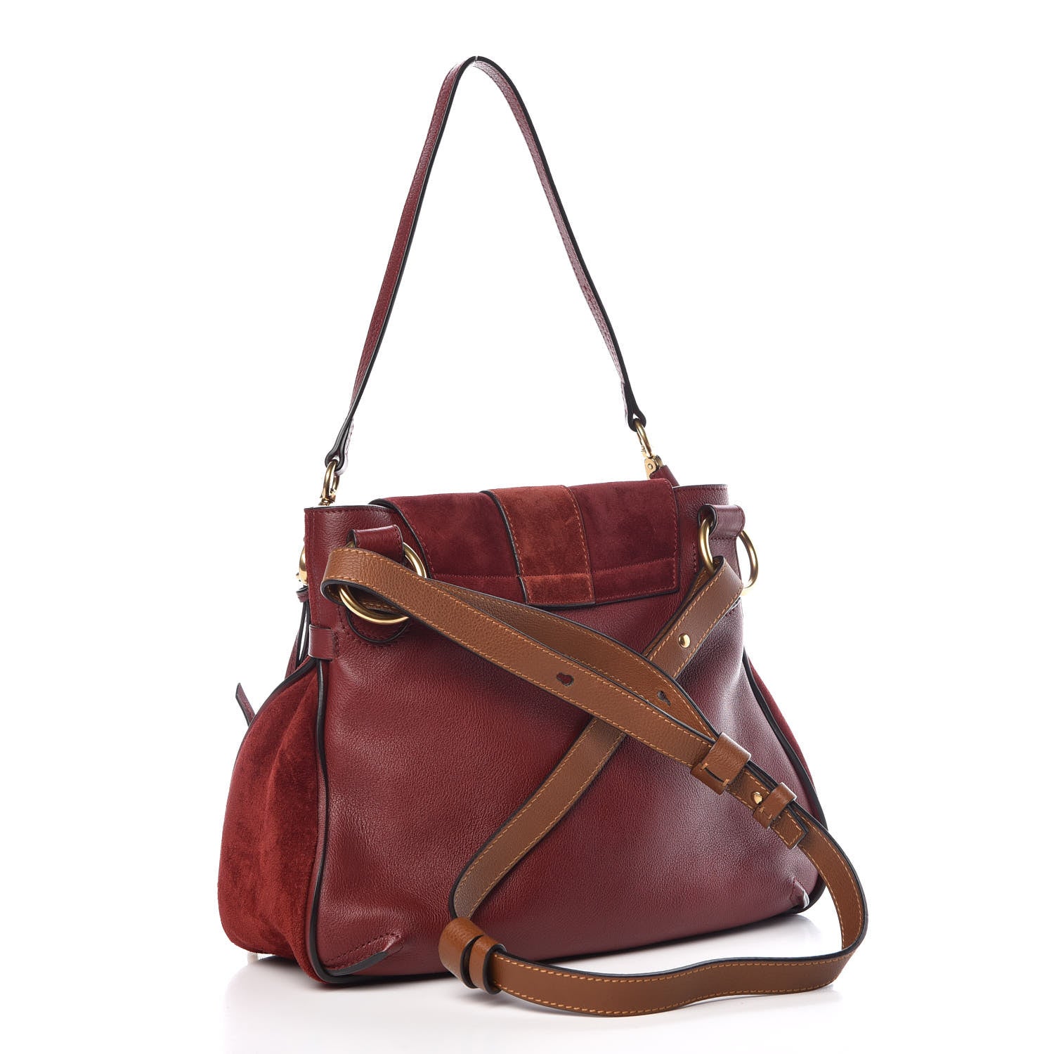 Chloe Suede Small Lexa Shoulder Bag Sienna Red 4 of 10