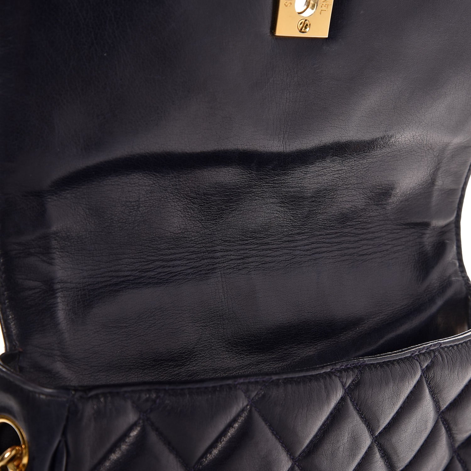 Chanel Lambskin Quilted Small Flap Navy 13 of 14