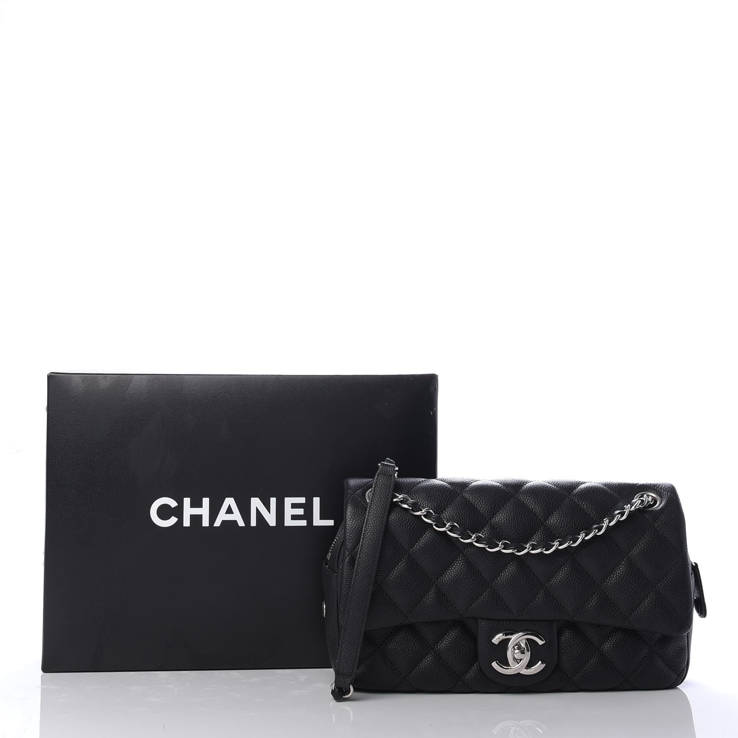 Chanel Caviar Quilted Medium Easy Flap Black 10 of 10