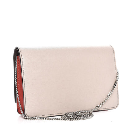 Fendi Vitello Elite Monster Eyes Studded Tube Wallet on Chain Carbone White Multicolor 3 of 8