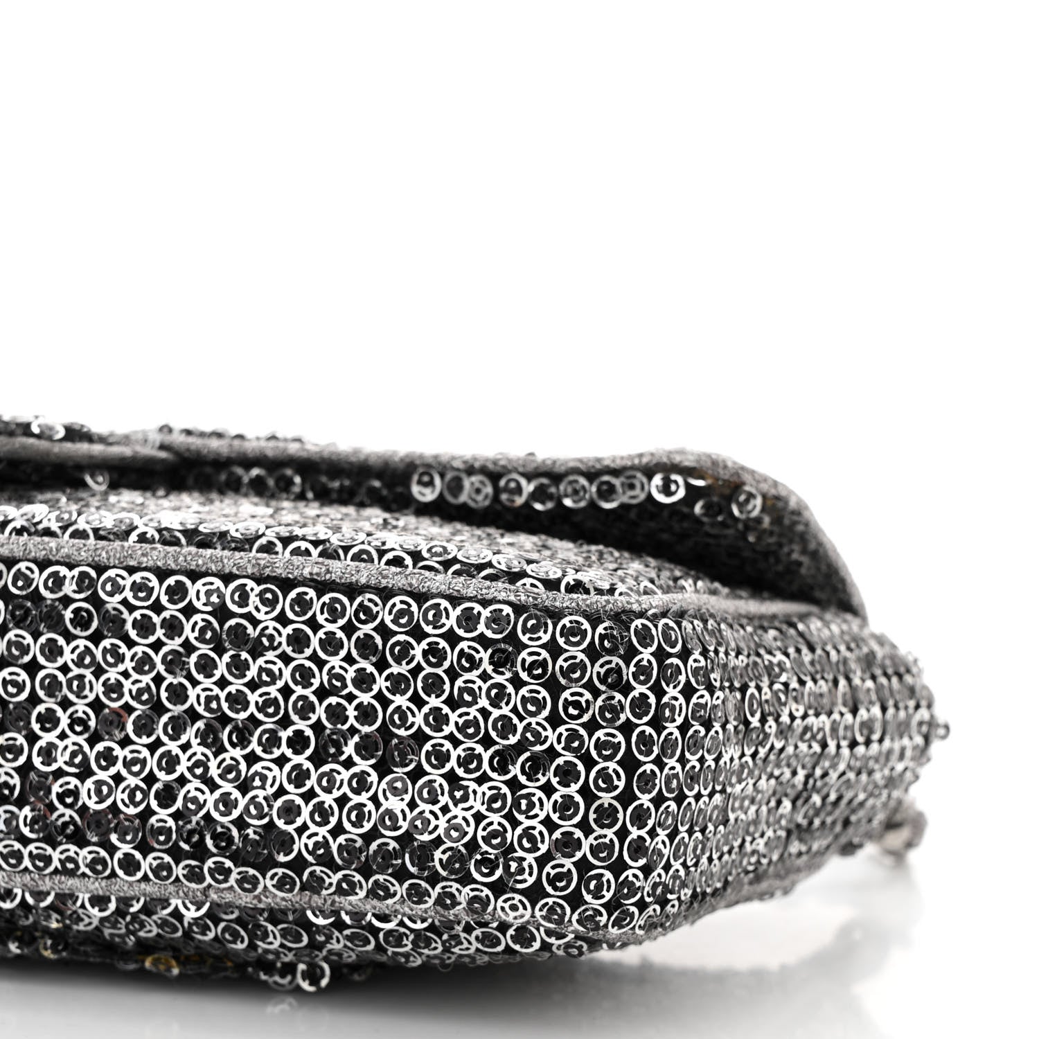 Chanel Sequin East West Flap Dark Silver 10 of 10