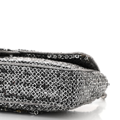 Chanel Sequin East West Flap Dark Silver 10 of 10