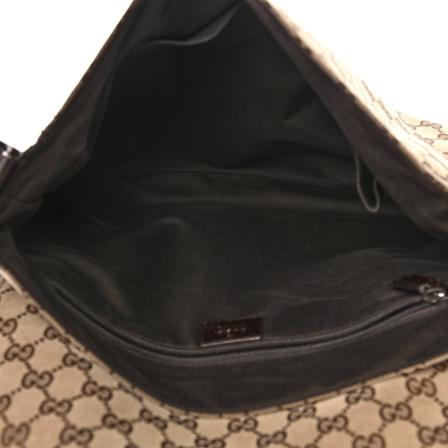 Monogram Small Flap Messenger Bag Beige Dark Brown