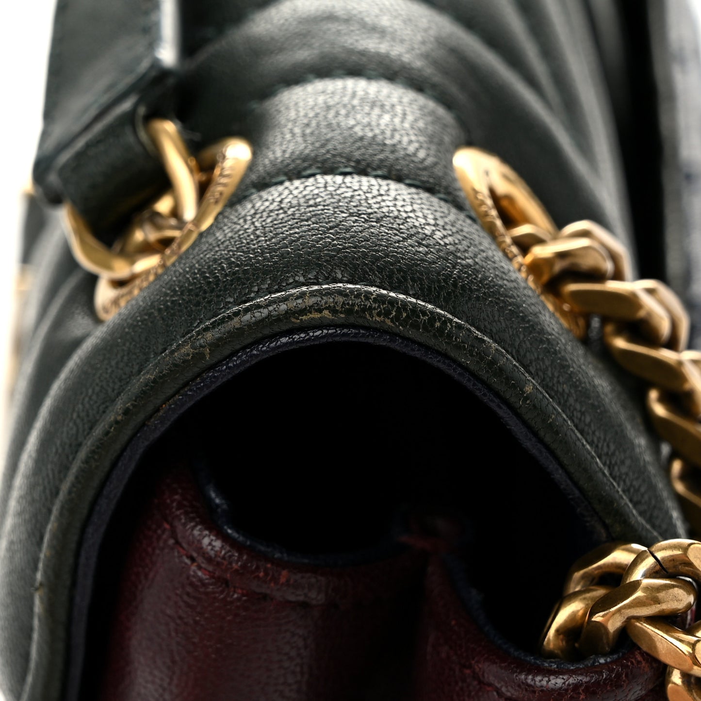 Sheepskin Tri-Color Tri-Quilt Monogram Medium College Bag