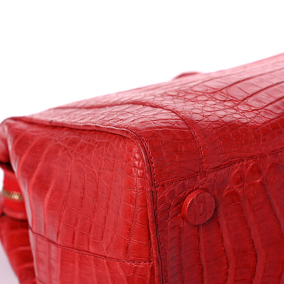 Nancy Gonzalez Crocodile Tote Red 11 of 13
