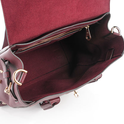 Mulberry Calfskin Studded Medium Cara Delevingne Convertible Satchel Oxblood 9 of 13
