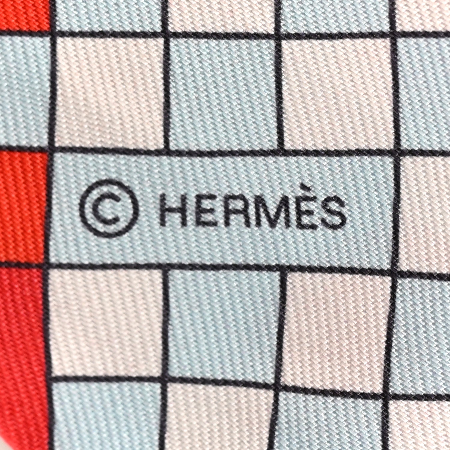 Hermes Silk Colliers De Chiens Remix Twilly Rouge Ciel Gris Perle 3 of 3