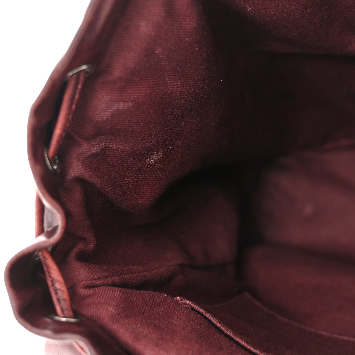 Glazed Calfskin Quilted Large Salzburg Backpack Burgundy