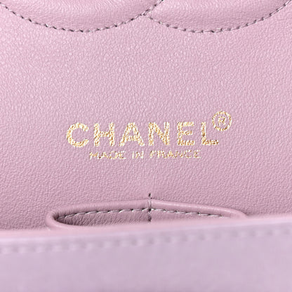Chanel Lambskin Quilted Medium Double Flap Light Purple 8 of 9