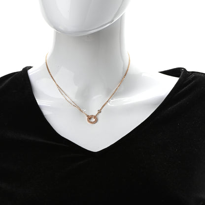 Cartier 18K Pink Gold 2 Diamond LOVE Necklace 2 of 7