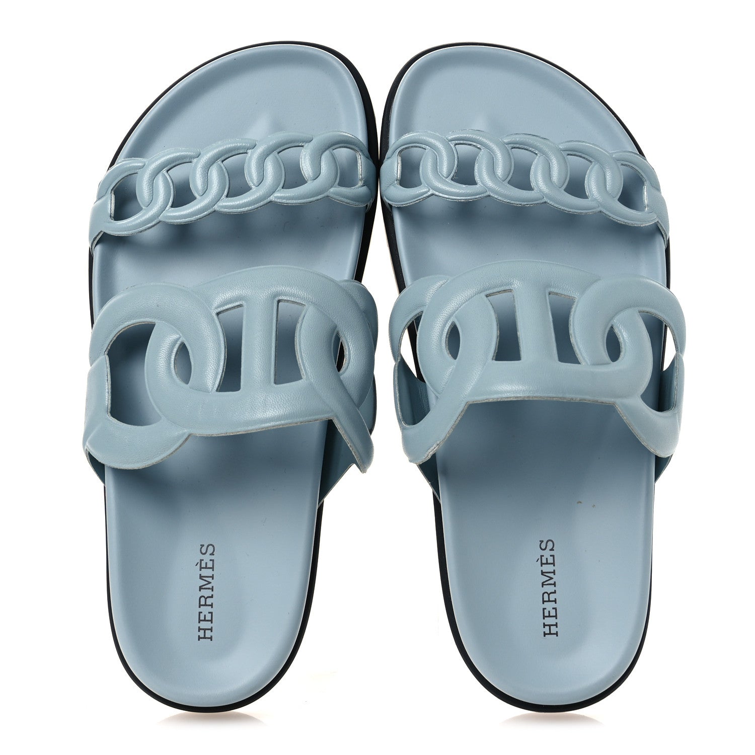 Hermes Nappa Extra Sandals 37.5 Bleu Jean 37.5 Bleu Jean 2 of 13