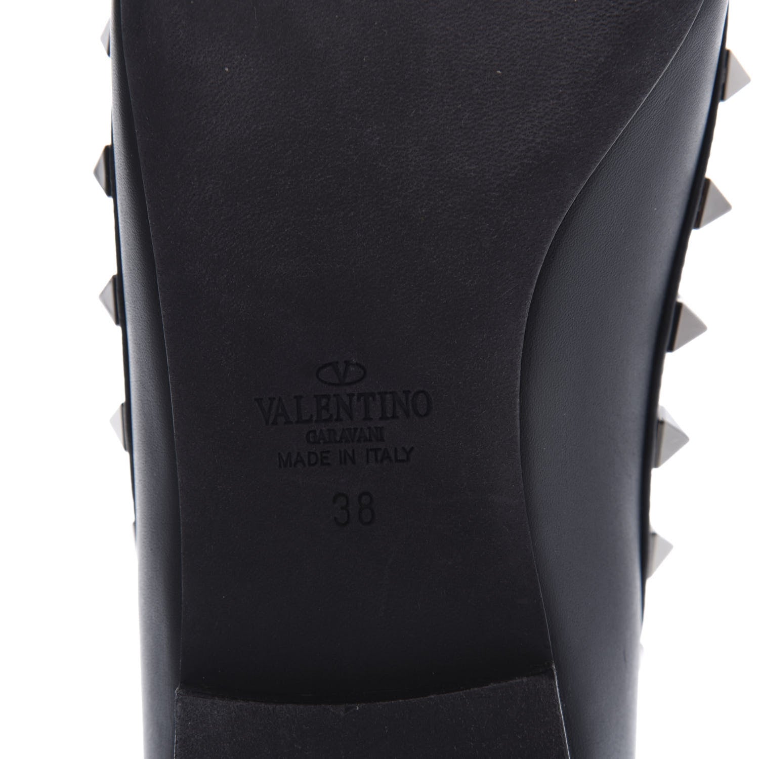 Valentino Garavani Nappa Rockstud Ballerina Flats 38 Black 7 of 9