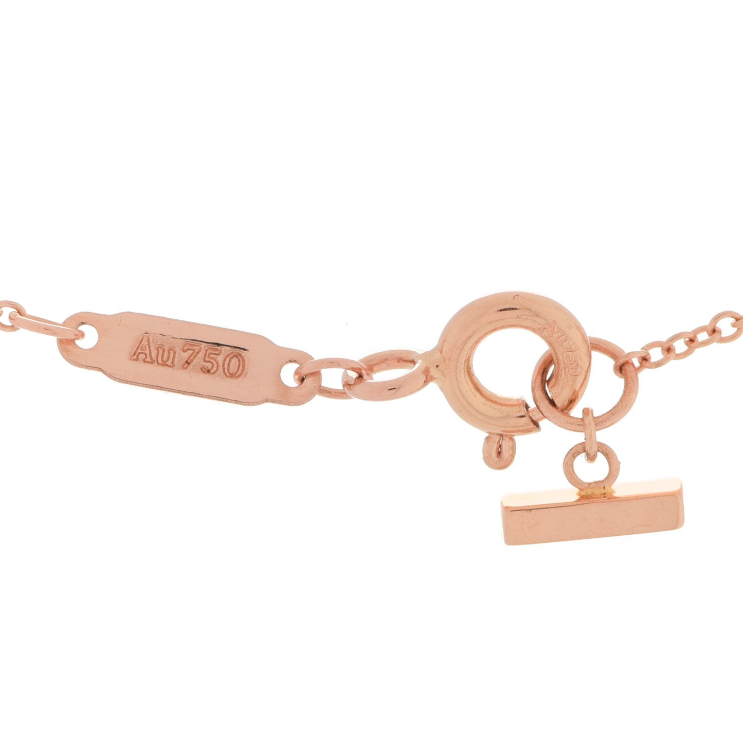 18K Rose Gold Small T Smile Pendant Necklace