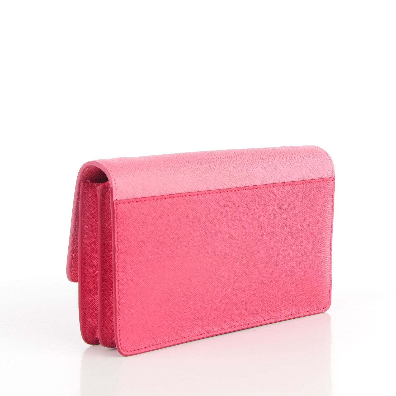 Prada Saffiano Lux Bi-Color Mini Crossbody Bag Peonia Geranio 3 of 8