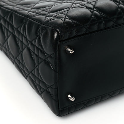 Christian Dior Lambskin Cannage Medium Lady Dior Black 8 of 9