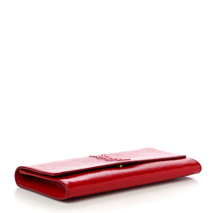 Saint Laurent Textured Patent Small Belle De Jour Clutch Red 4 of 9