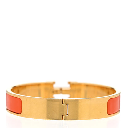 Hermes Enamel Narrow Clic Clac H Bracelet PM Orange 3 of 5