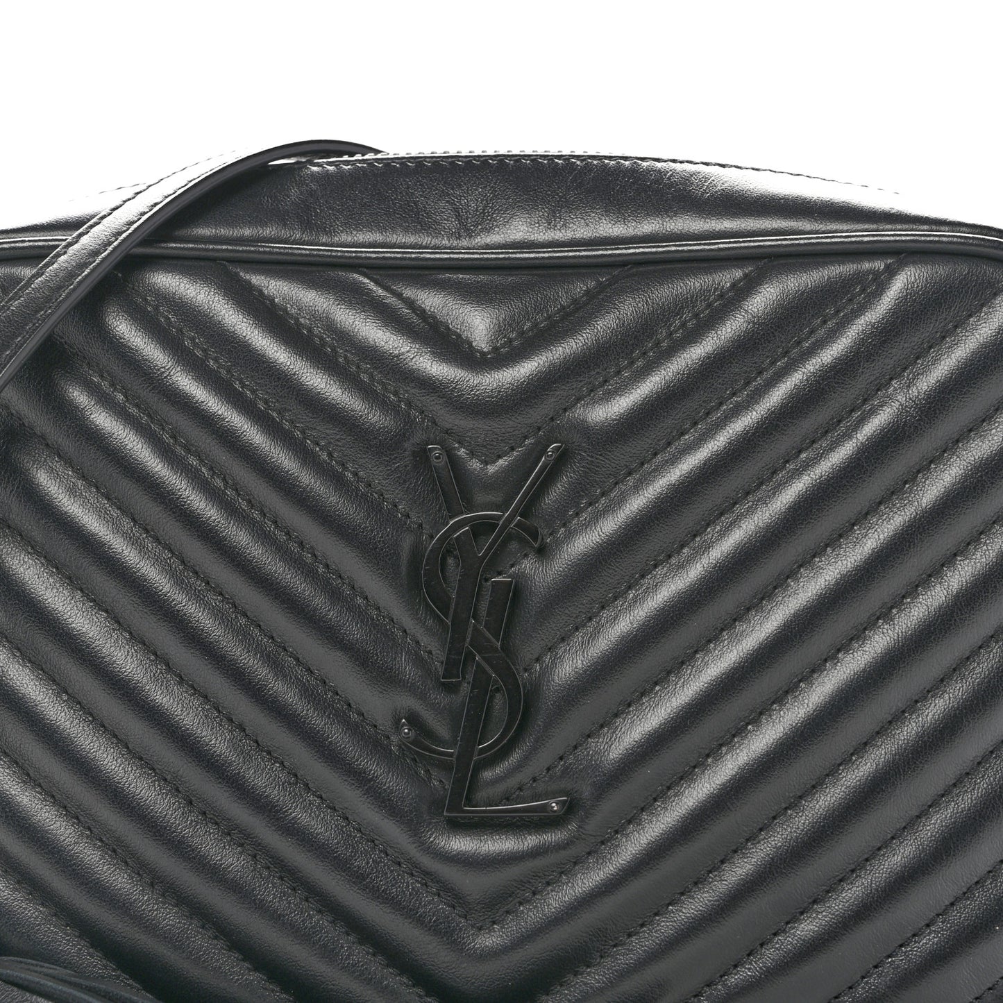 Calfskin Matelasse Monogram Monochrome Lou Camera Bag Black