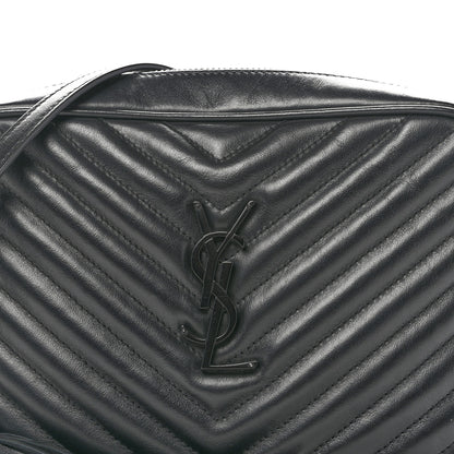 Saint Laurent Calfskin Matelasse Monogram Monochrome Lou Camera Bag Black 8 of 12