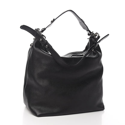 Gucci Pebbled Calfskin Large Icon Bit Hobo Black 2 of 11