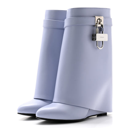 Givenchy Calfskin Shark Lock Ankle Boots 38.5 Lavender 3 of 12