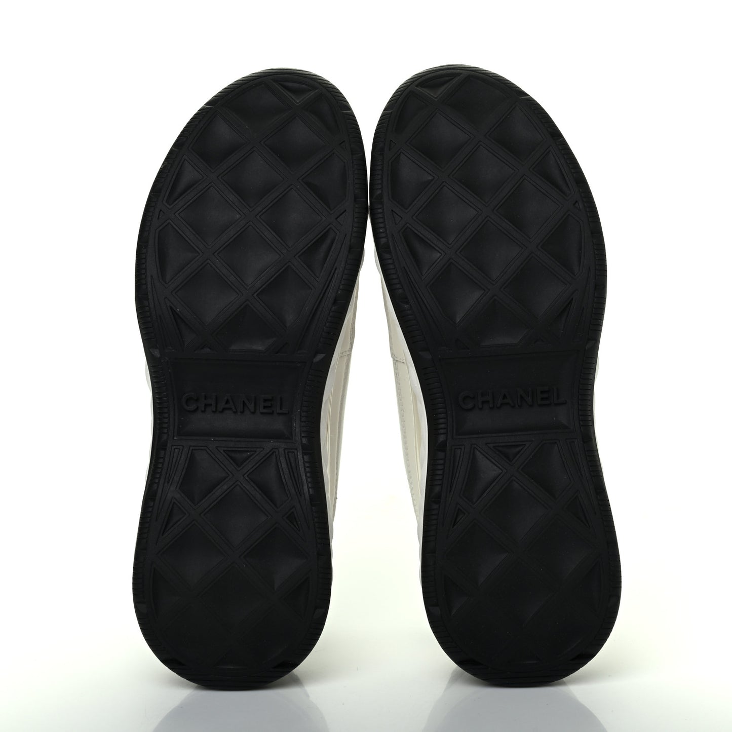 Velvet Calfskin Mixed Fibers CC Sneakers 37.5 Ivory Black