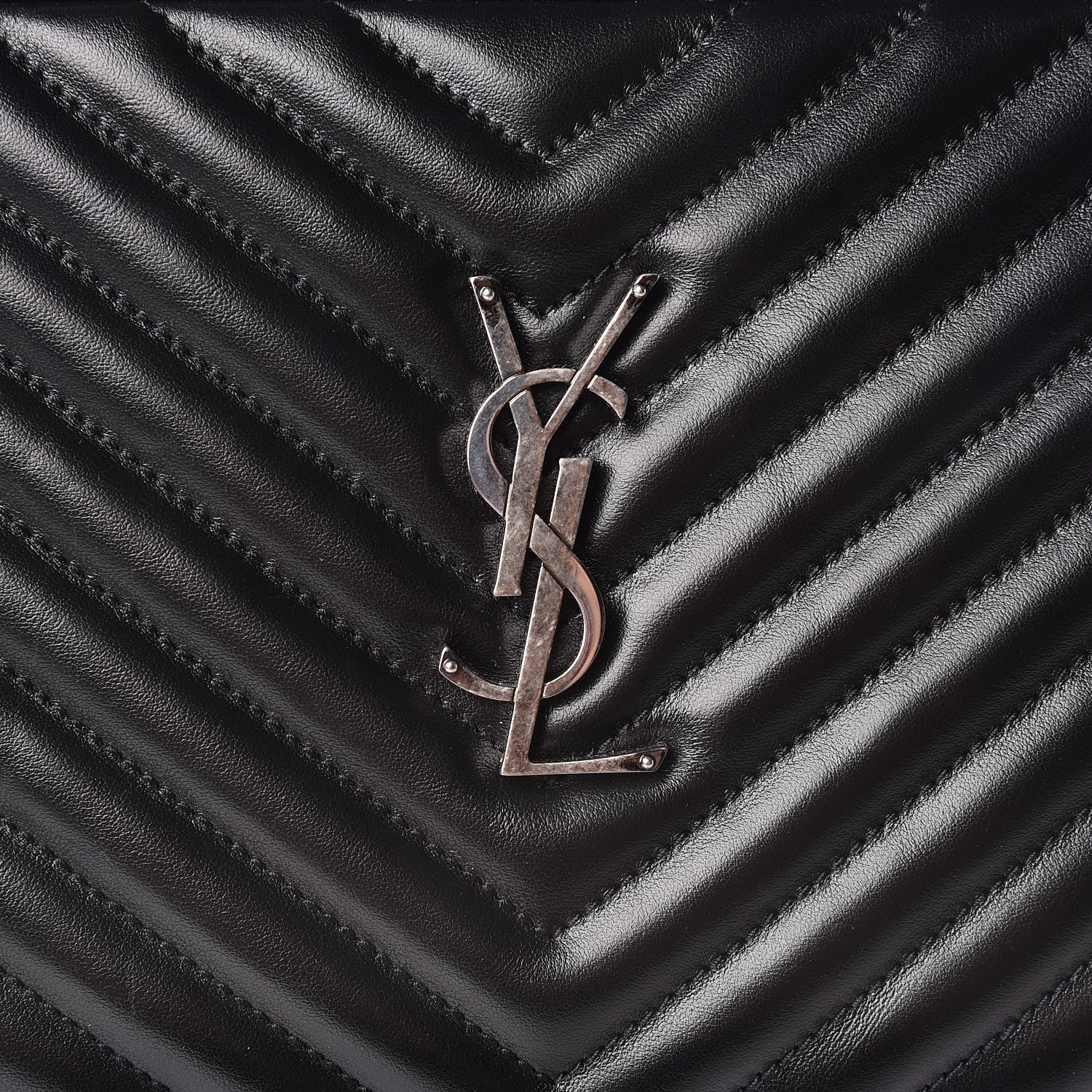 Saint Laurent Calfskin Matelasse Monogram Lou Camera Bag Black 8 of 10
