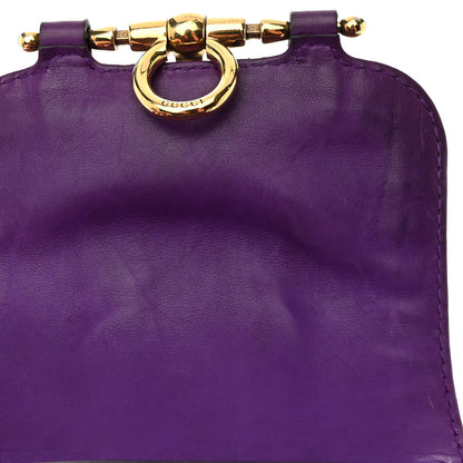 Gucci Calfskin Small Snaffle Bit Shoulder Bag Purple 11 of 11