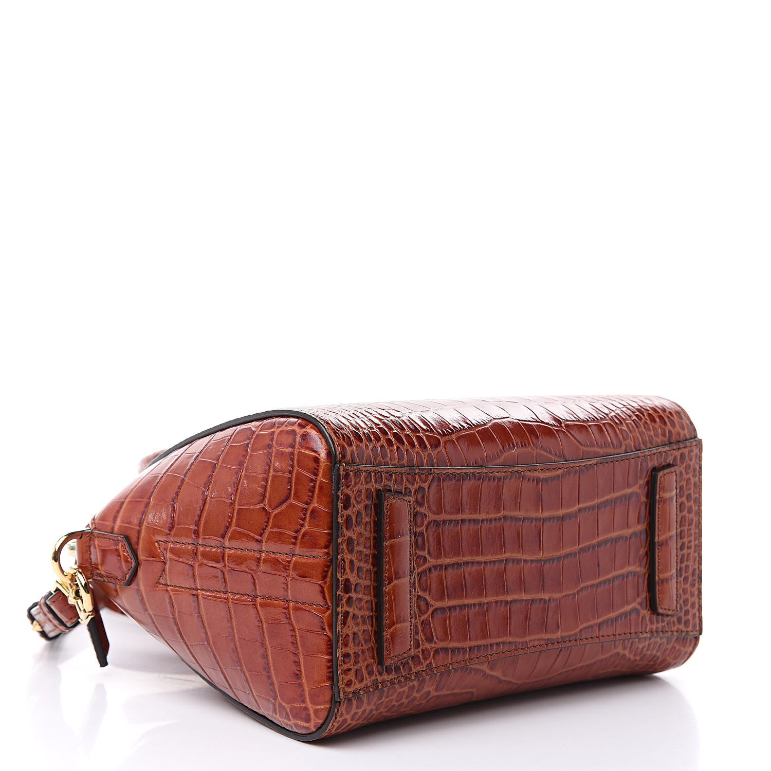 Givenchy Calfskin Crocodile Embossed Mini Antigona Cognac 4 of 9