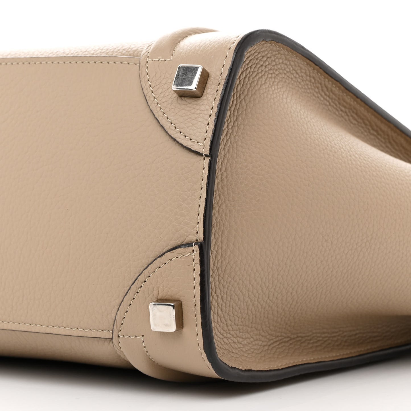 Drummed Calfskin Micro Luggage Dune