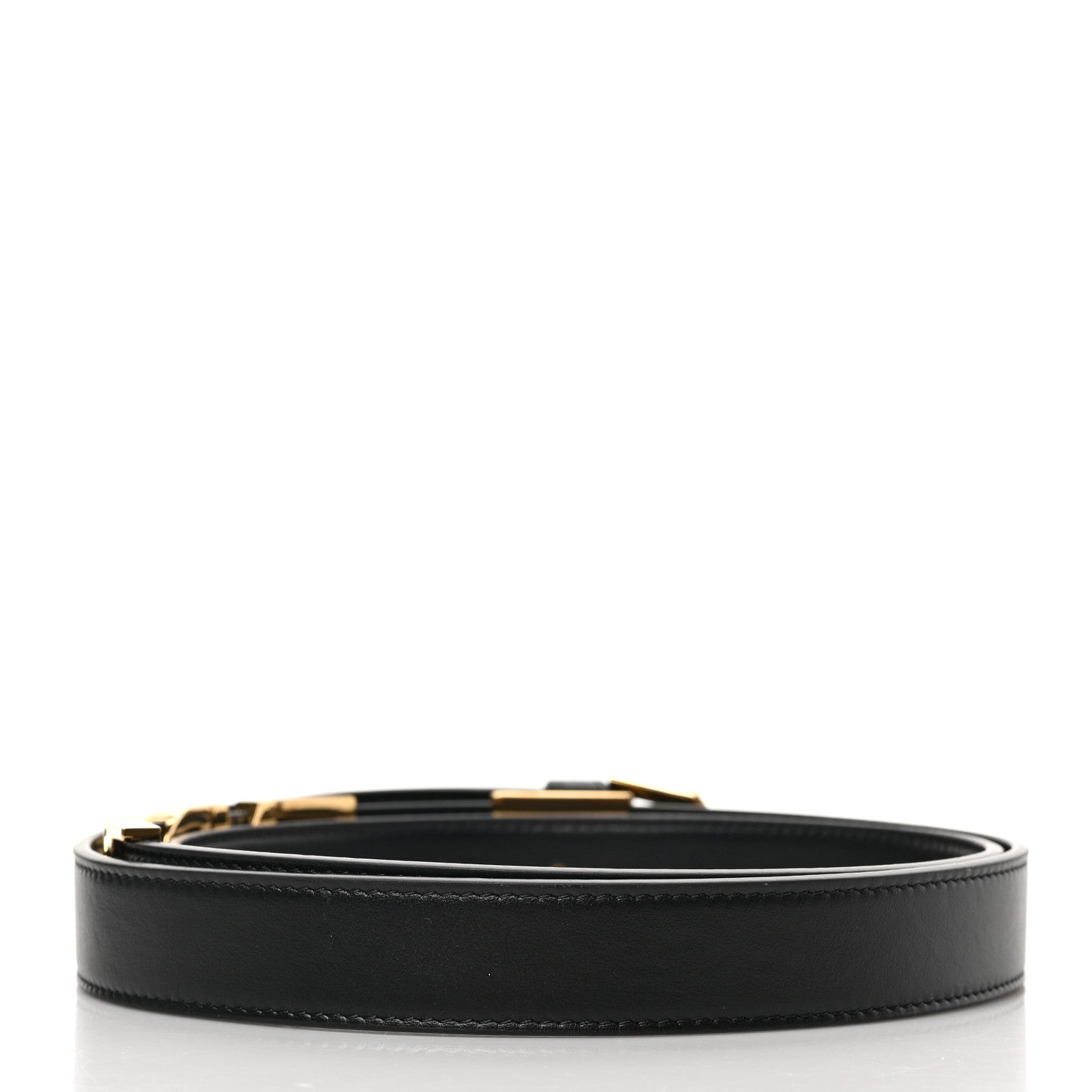 Versace X FENDI Calfskin Fendace Logo Belt 85 34 Black 2 of 4