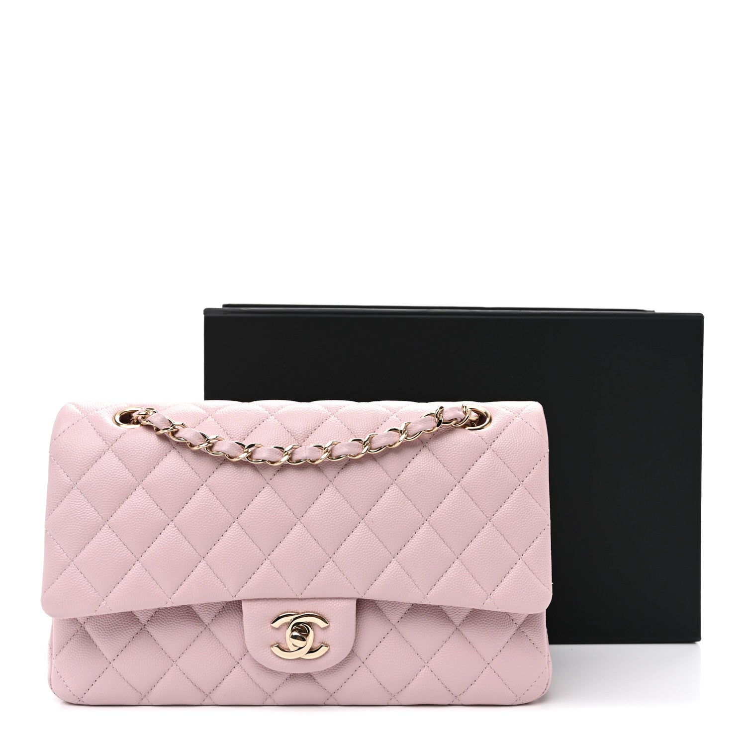 Chanel Caviar Quilted Medium Double Flap Light Pink 11 of 11