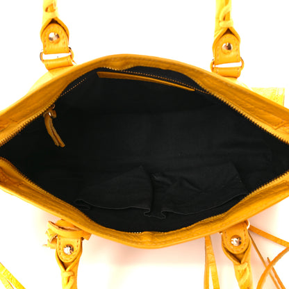 Balenciaga Agneau Classic Silver Hardware City S Jaune Epi 6 of 13